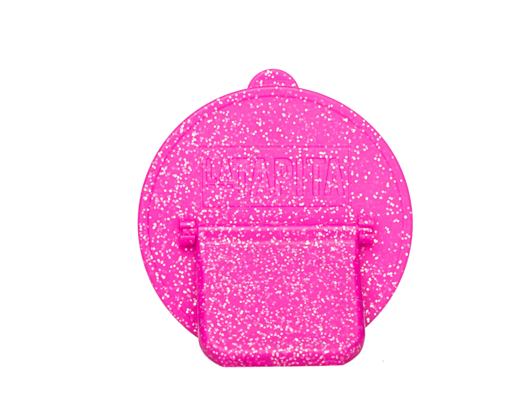 Tapita rosa glitter